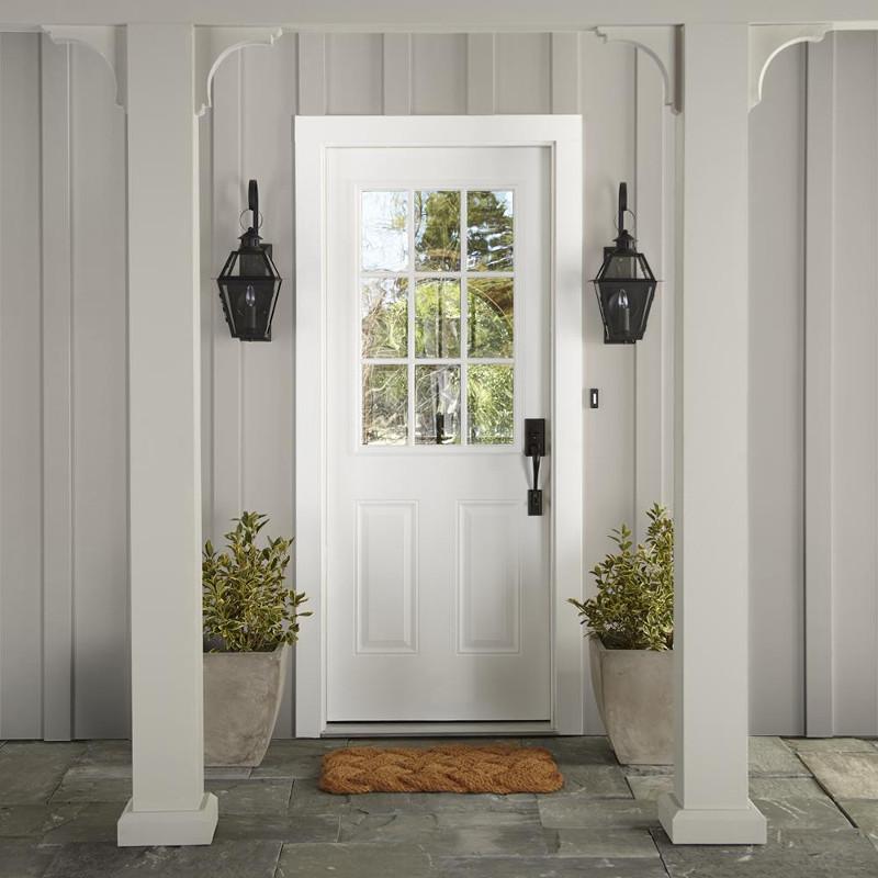Mouse gray dusted lightly with beige exterior paint