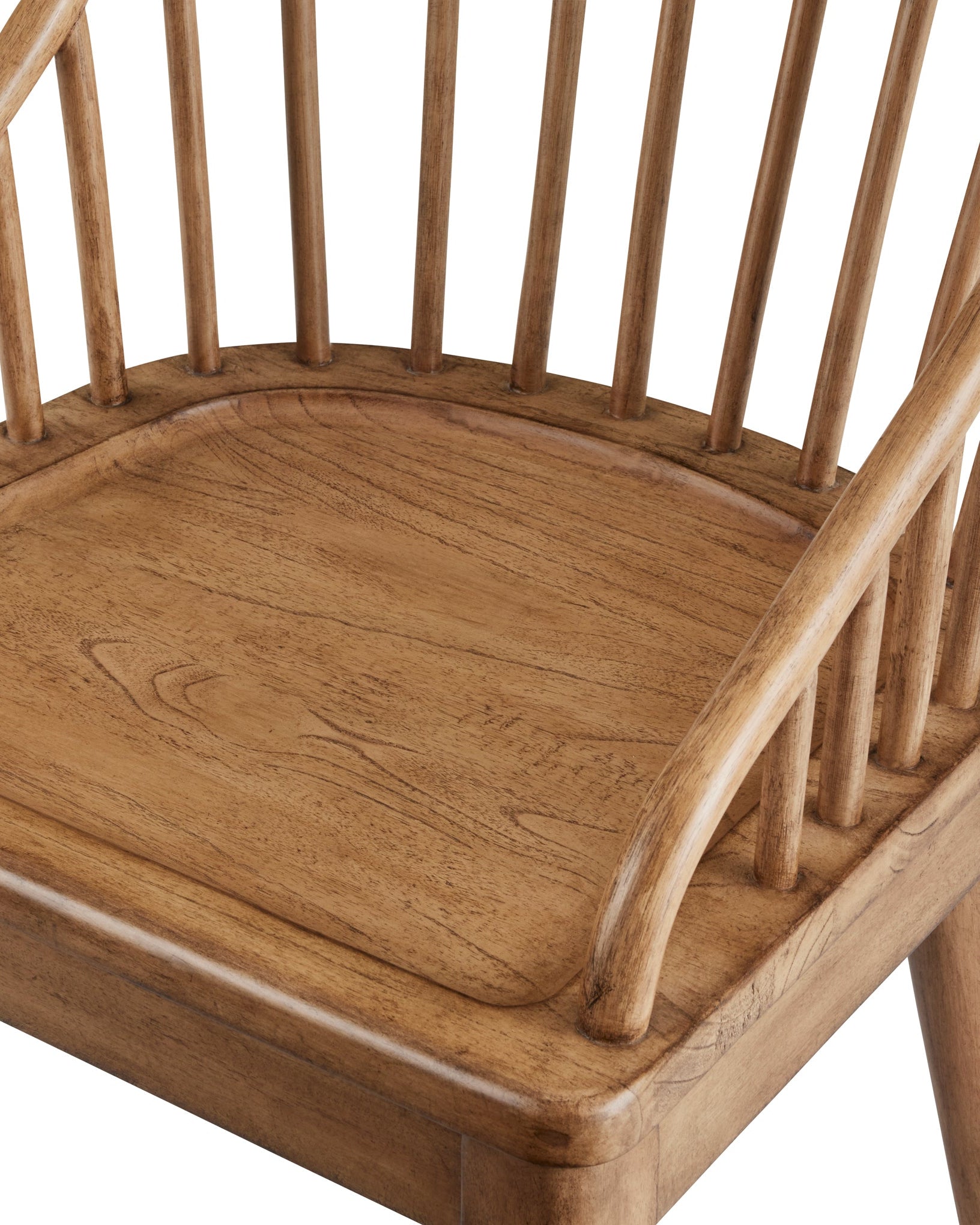 Carlotta Dining Chairs (Set of 2) in vintage brown mahogany close up of chair seat