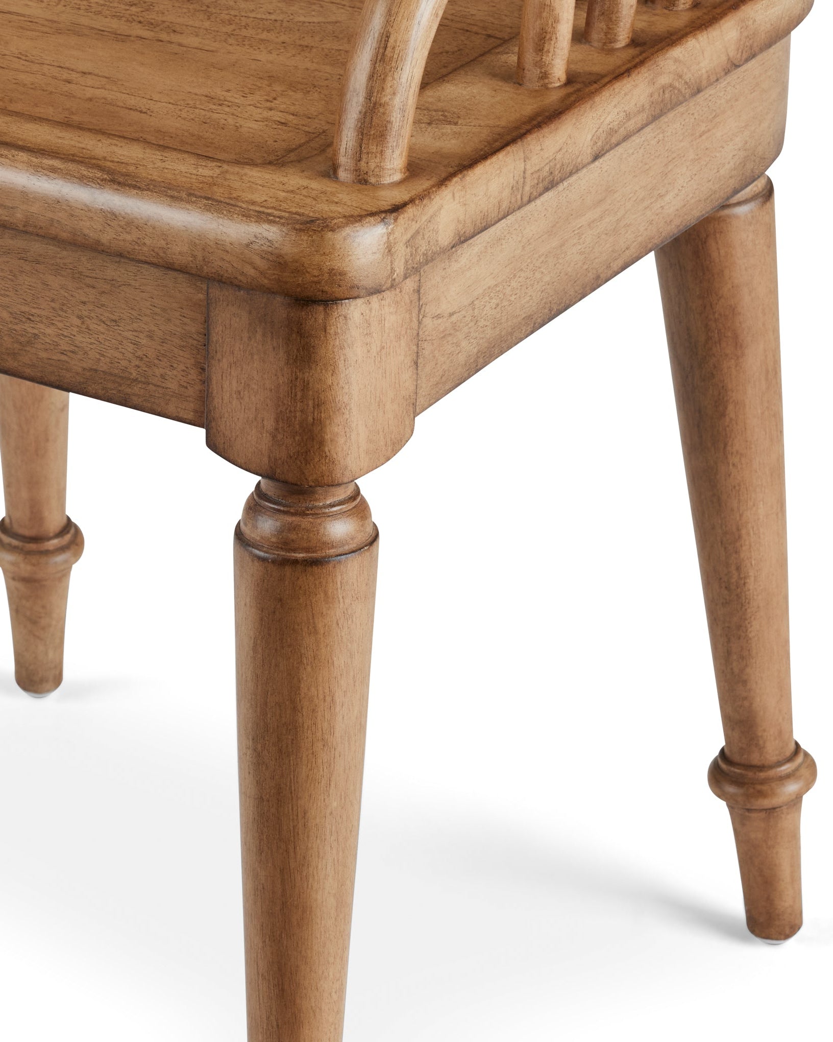 Carlotta Dining Chairs (Set of 2) in vintage brown mahogany close up of chair legs