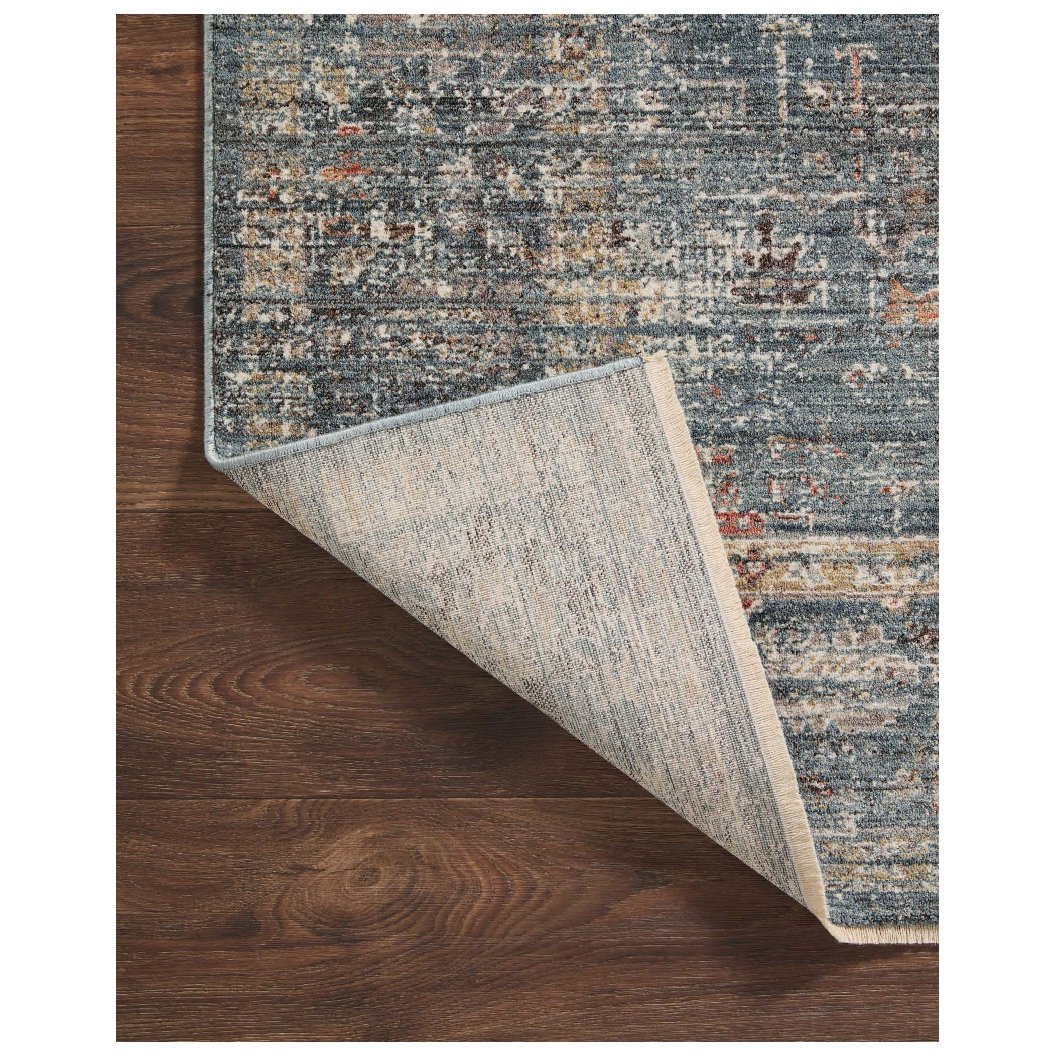 Millie Denim Multi Rug corner flipped up