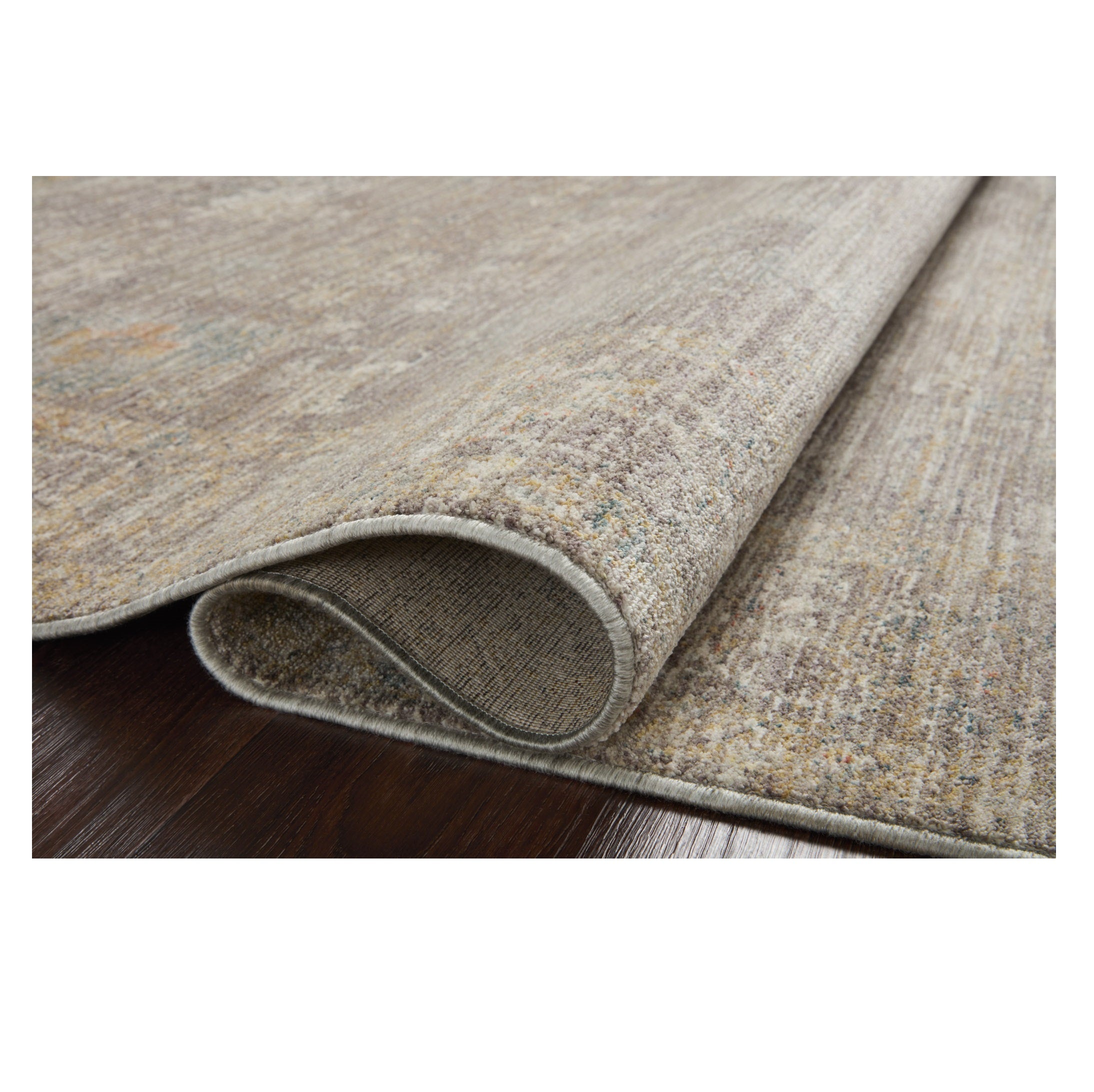 Millie Stone Natural Rug rolled