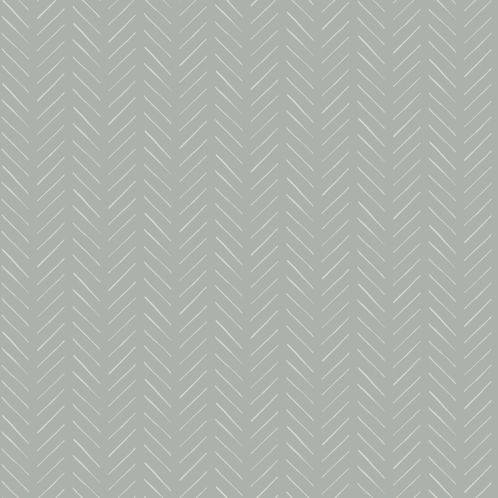 white on grey  herringbone mark pattern wallpaper