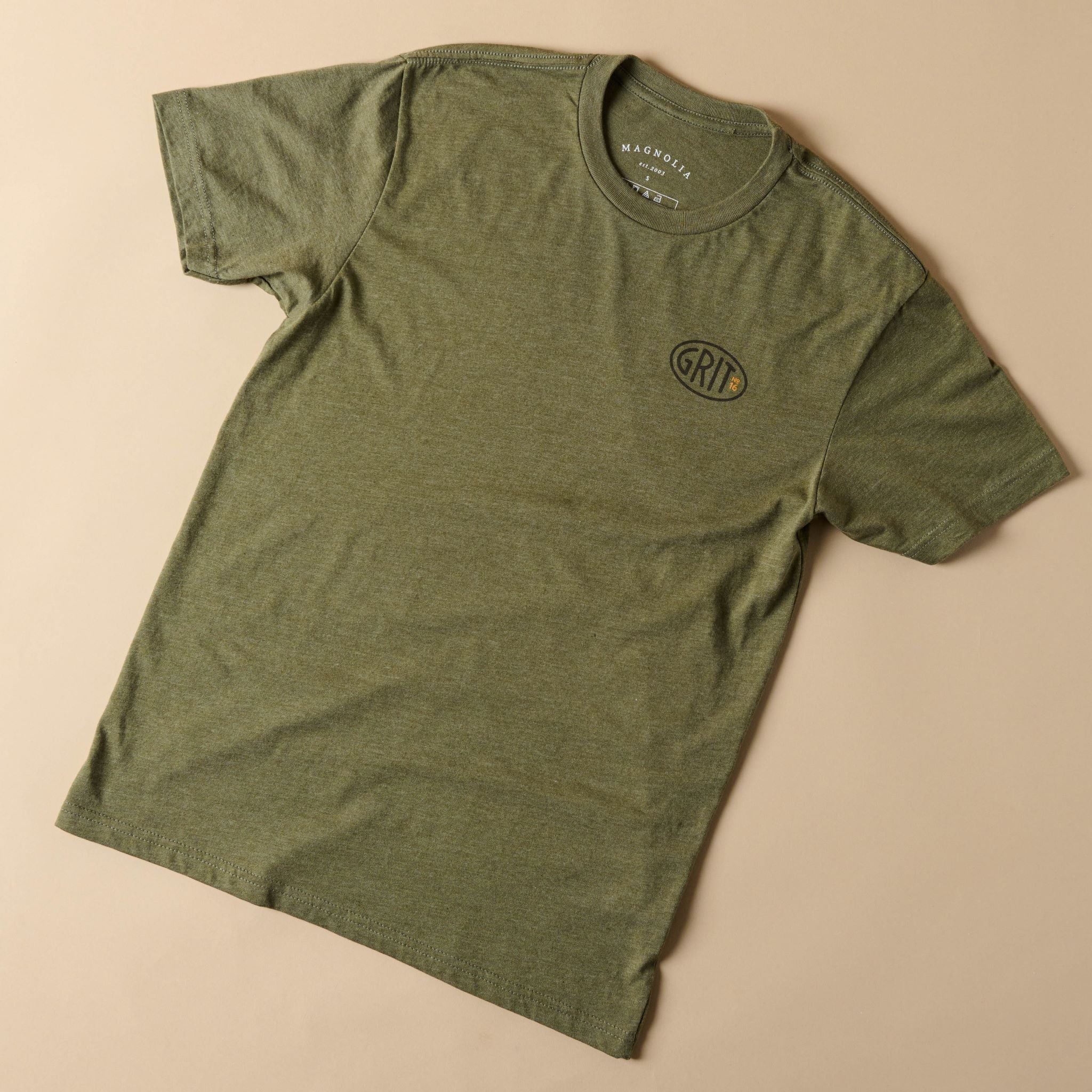 Magnoliass Never Quit Military Green Shirt