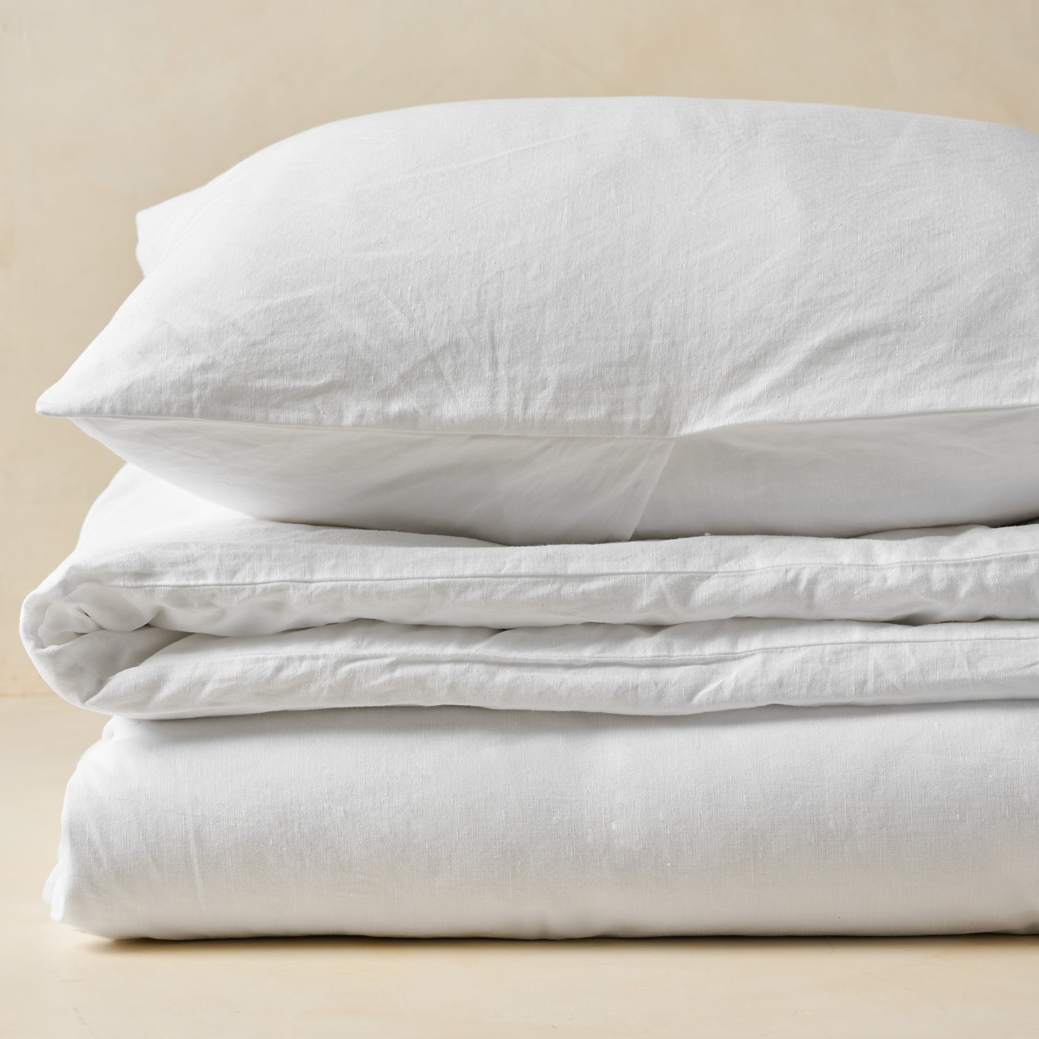 Optic White Linen Cotton Duvet Cover