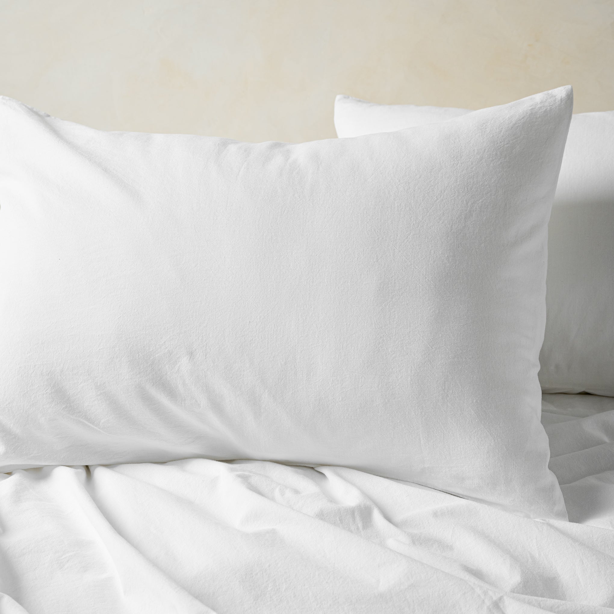 Optic White Linen Cotton Sham