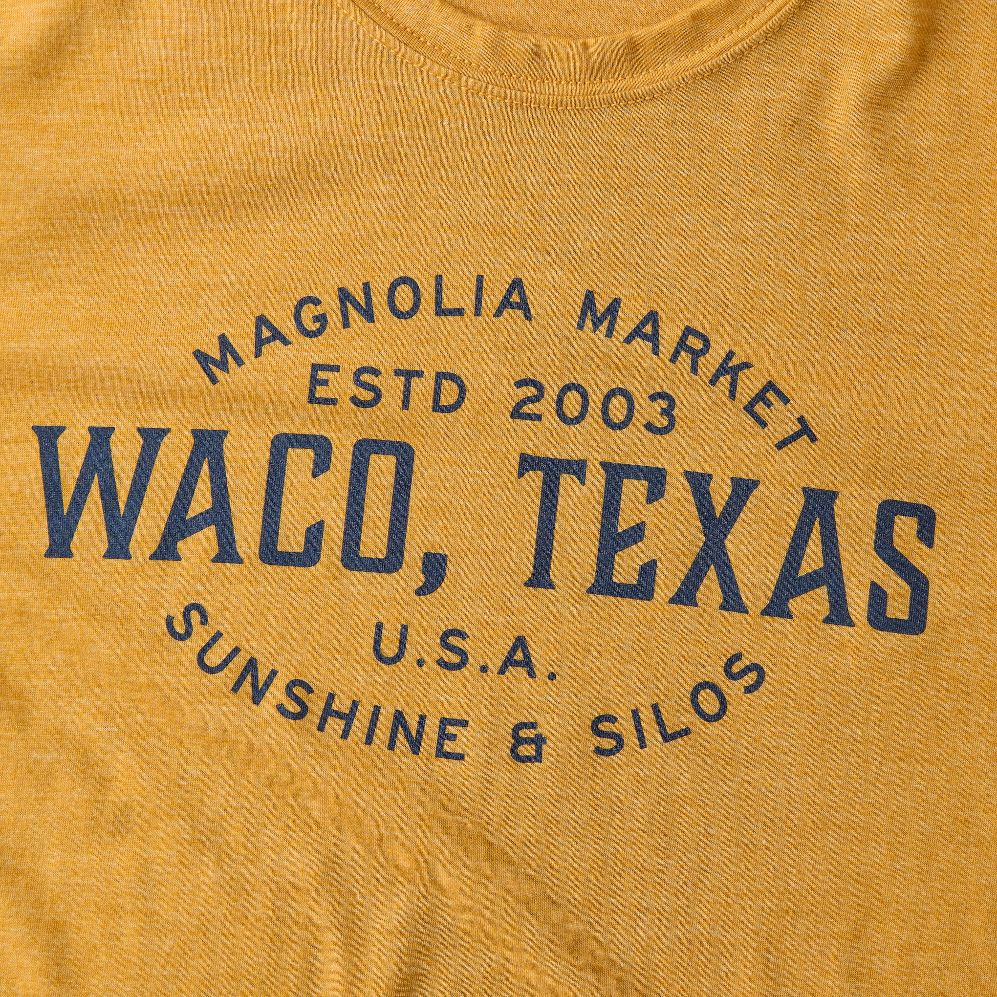Magnoliass sunshine and silos mustard shirt
