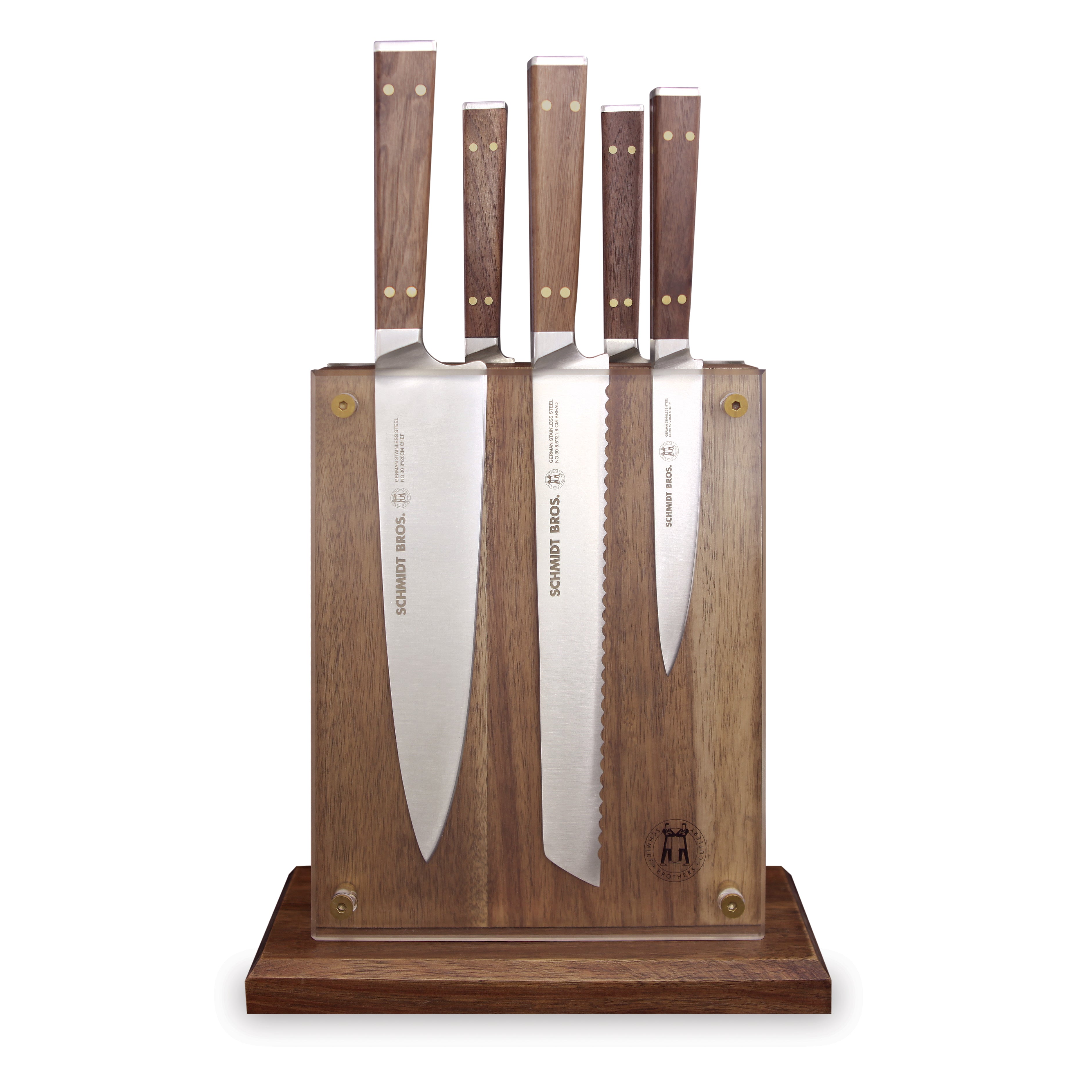 Brass & Walnut Series Block Set