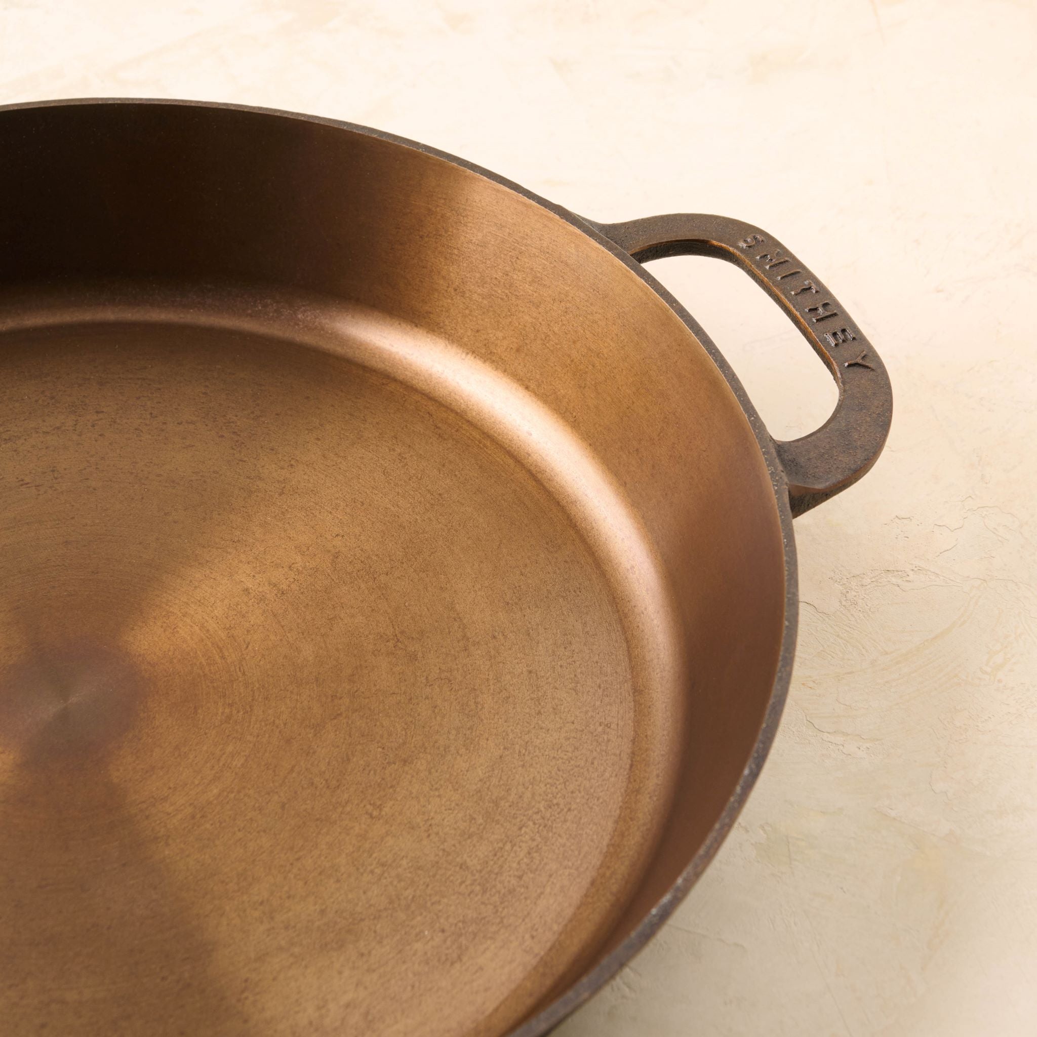 Magnoliass Smithey No. 14 Dual Handle Skillet Handle Detail