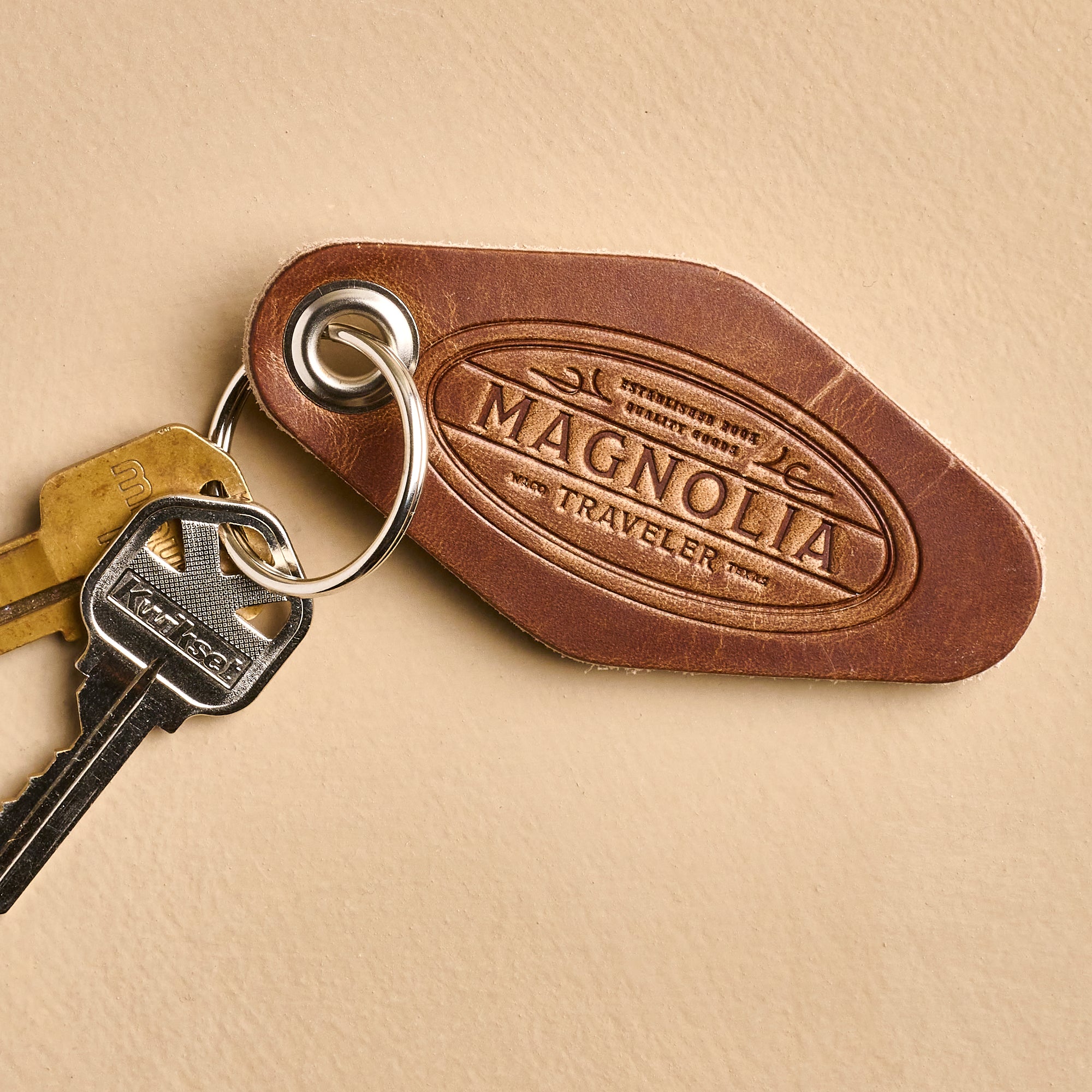 Magnoliass Traveler Leather Hotel Key Fob