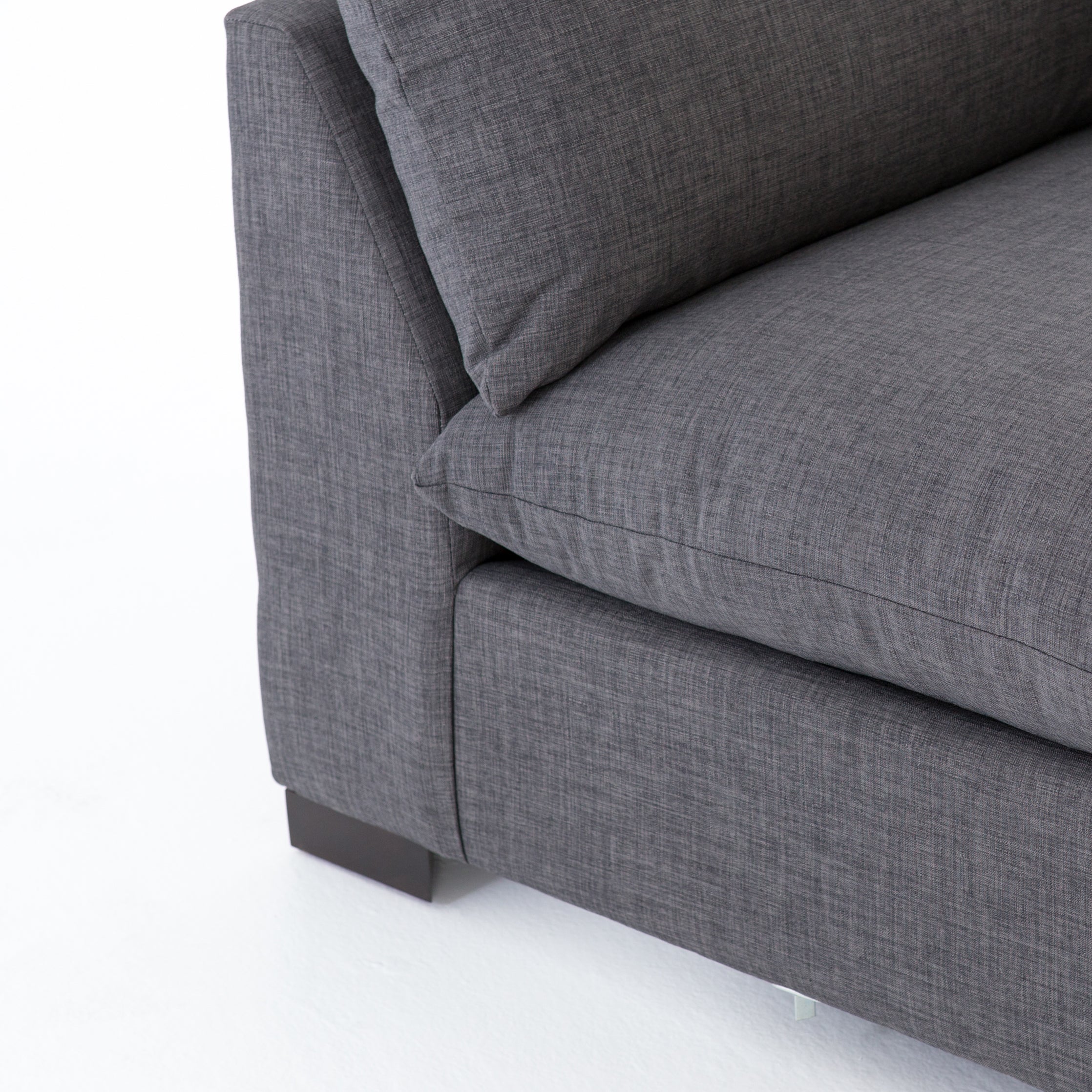 charcoal fabric u-shaped sectional sofa with ottoman for Magnoliass