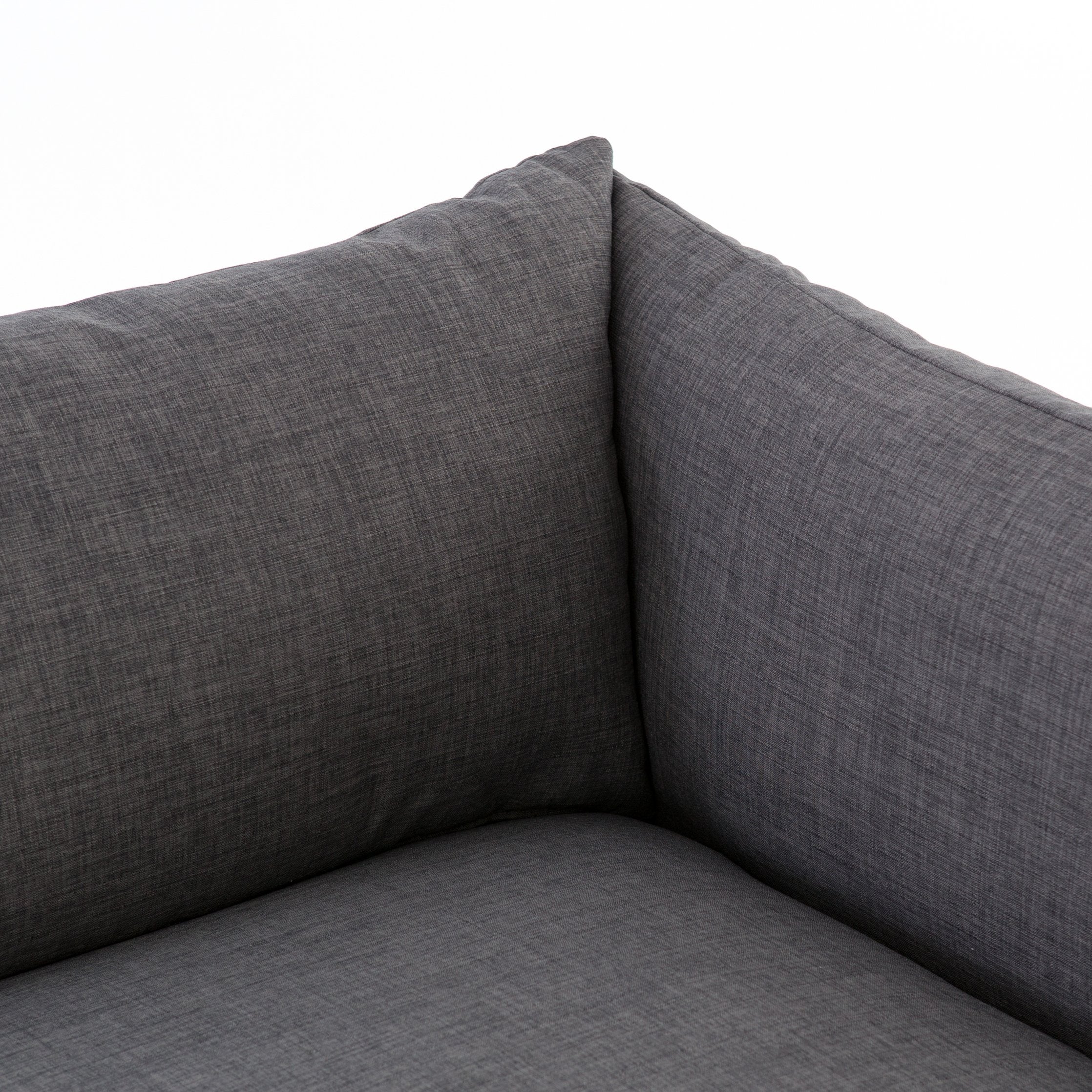 charcoal fabric L-shaped sectional sofa with ottoman for Magnoliass