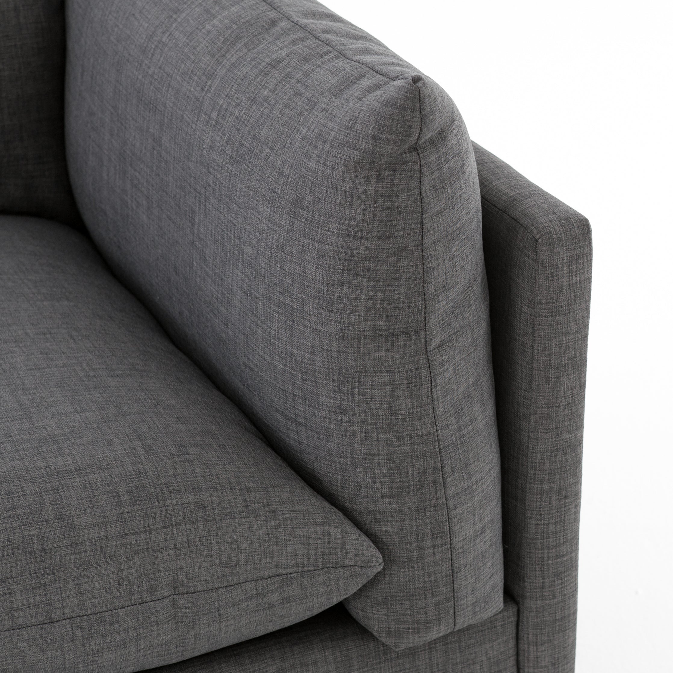 charcoal fabric u-shaped sectional sofa with ottoman for Magnoliass