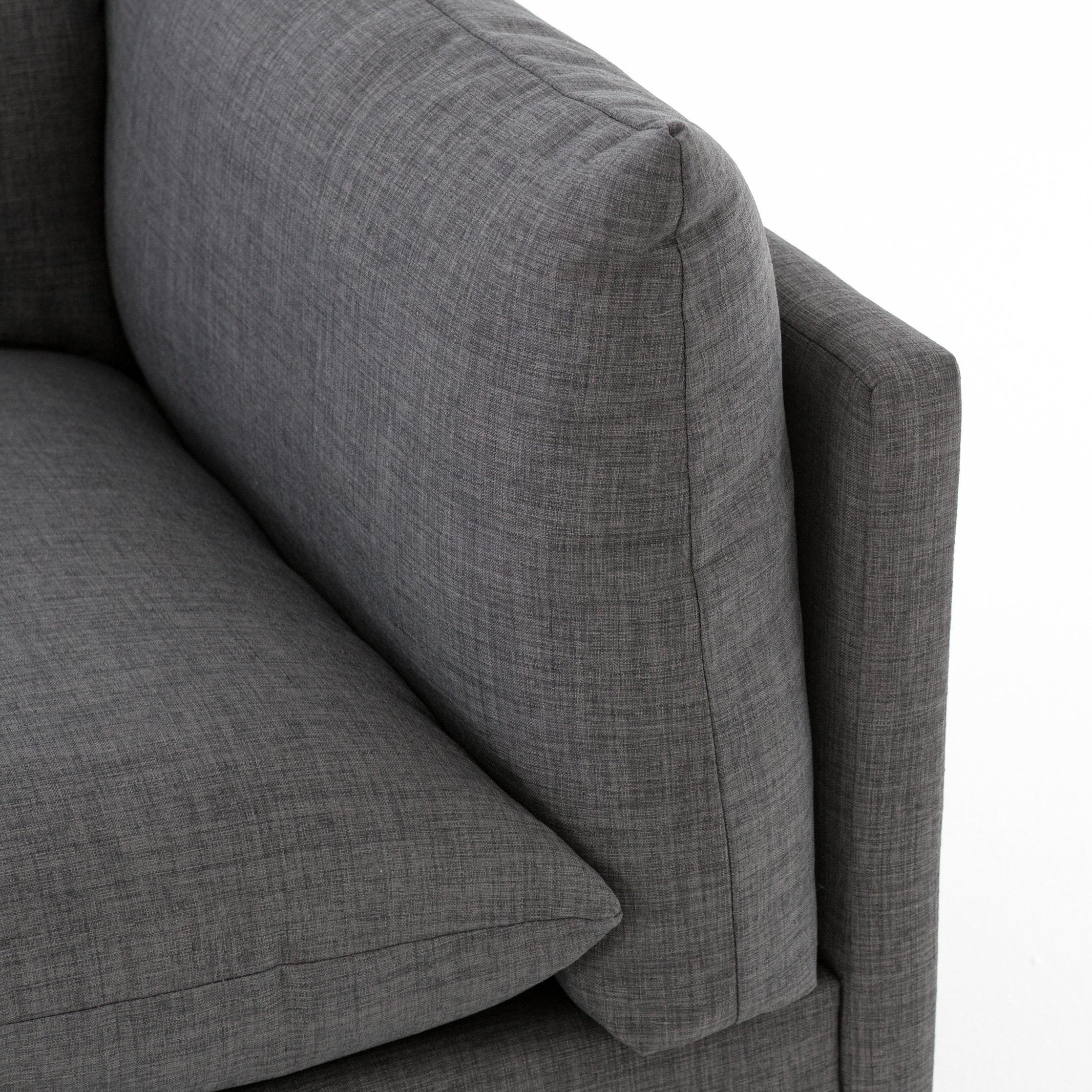 charcoal fabric u-shaped sectional sofa with ottoman for Magnoliass