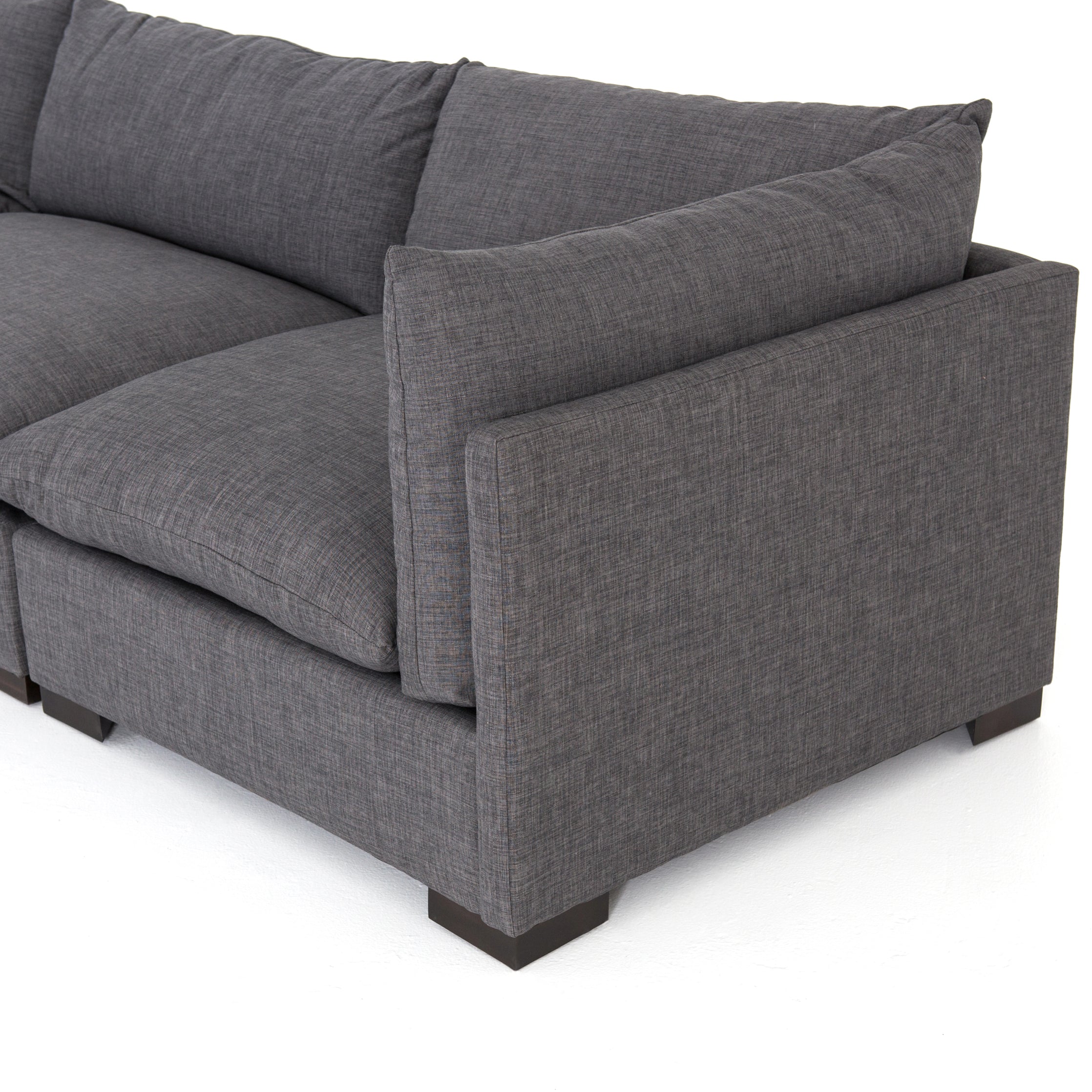 charcoal fabric 3-piece sofa with pillow top for Magnoliass