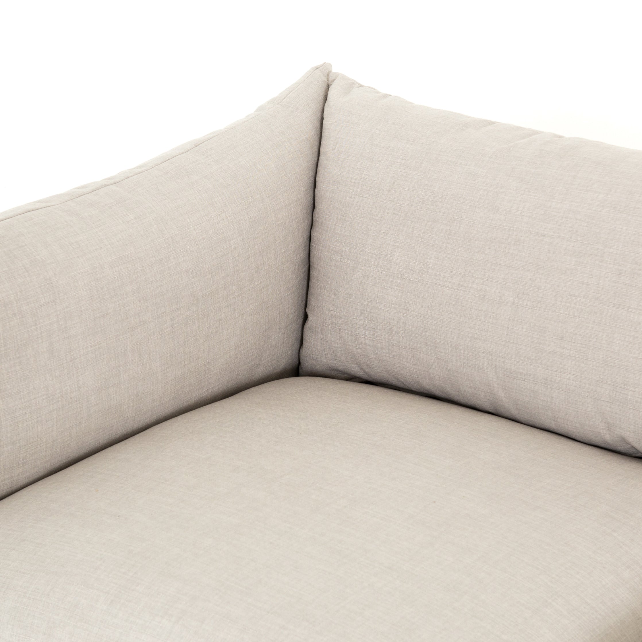 cream fabric u-shaped sectional sofa with ottoman for Magnoliass