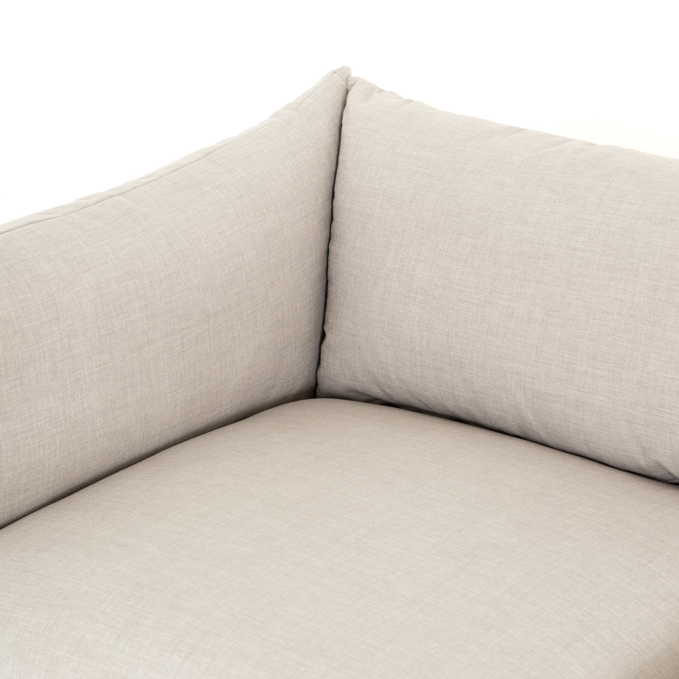cream fabric u-shaped sectional sofa with ottoman for Magnoliass