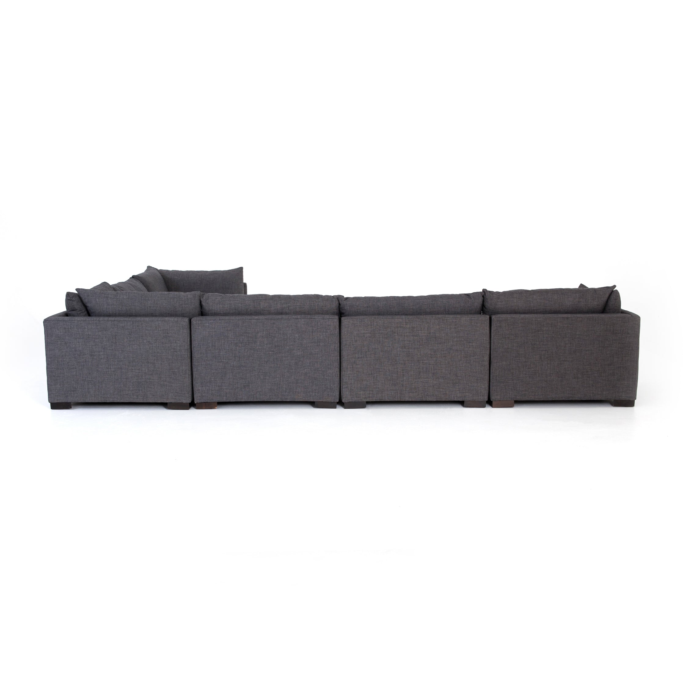 charcoal fabric L-shaped sectional sofa for Magnoliass