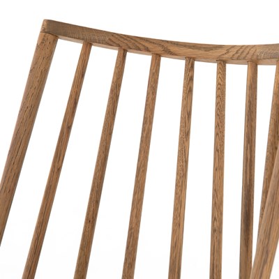 sandy oak wooden modern windsor spindle back bar stool