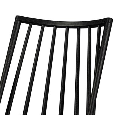 black wooden modern windsor spindle back bar stool