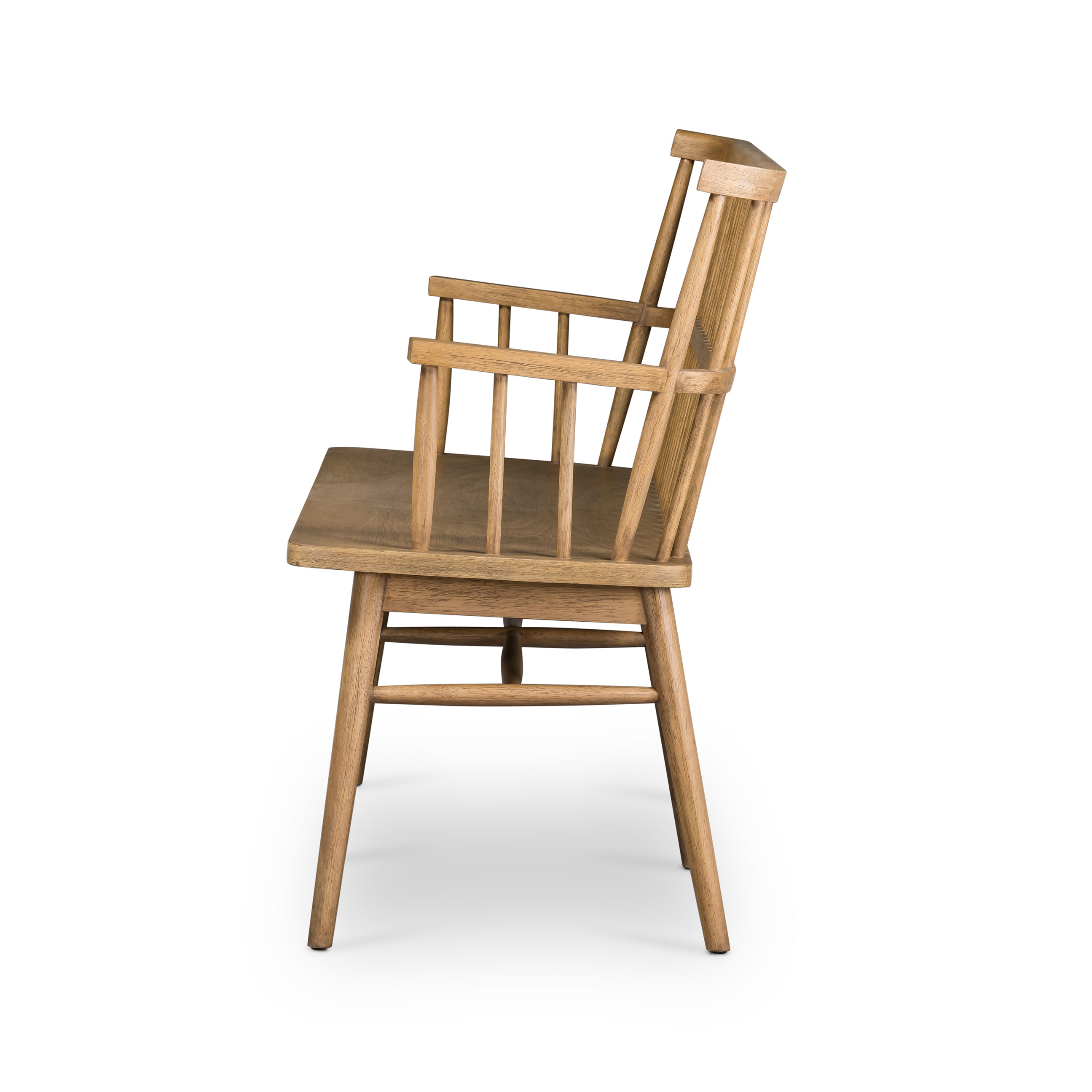 light oak spindle back bench