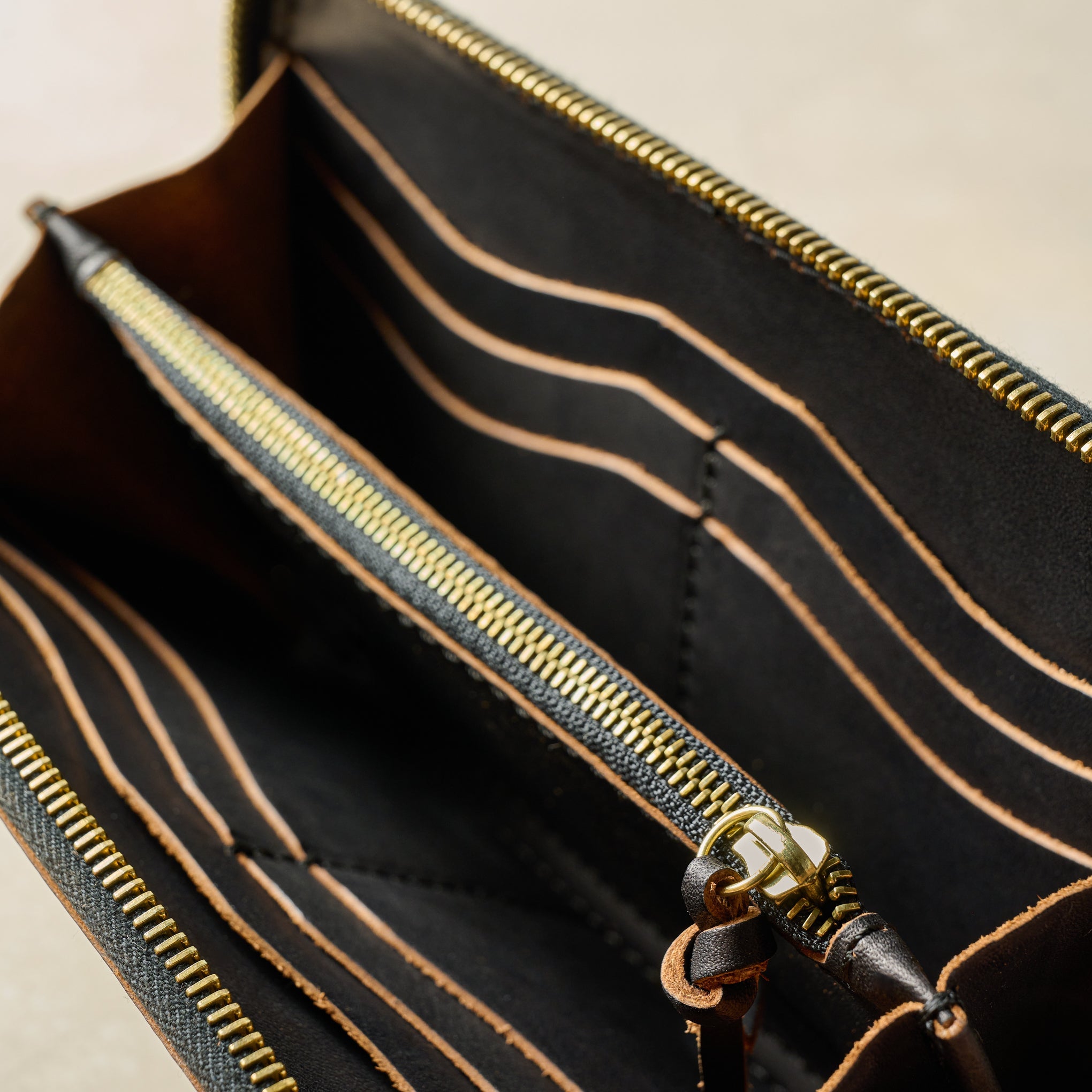 Magnoliass Zip Around Leather Wallet