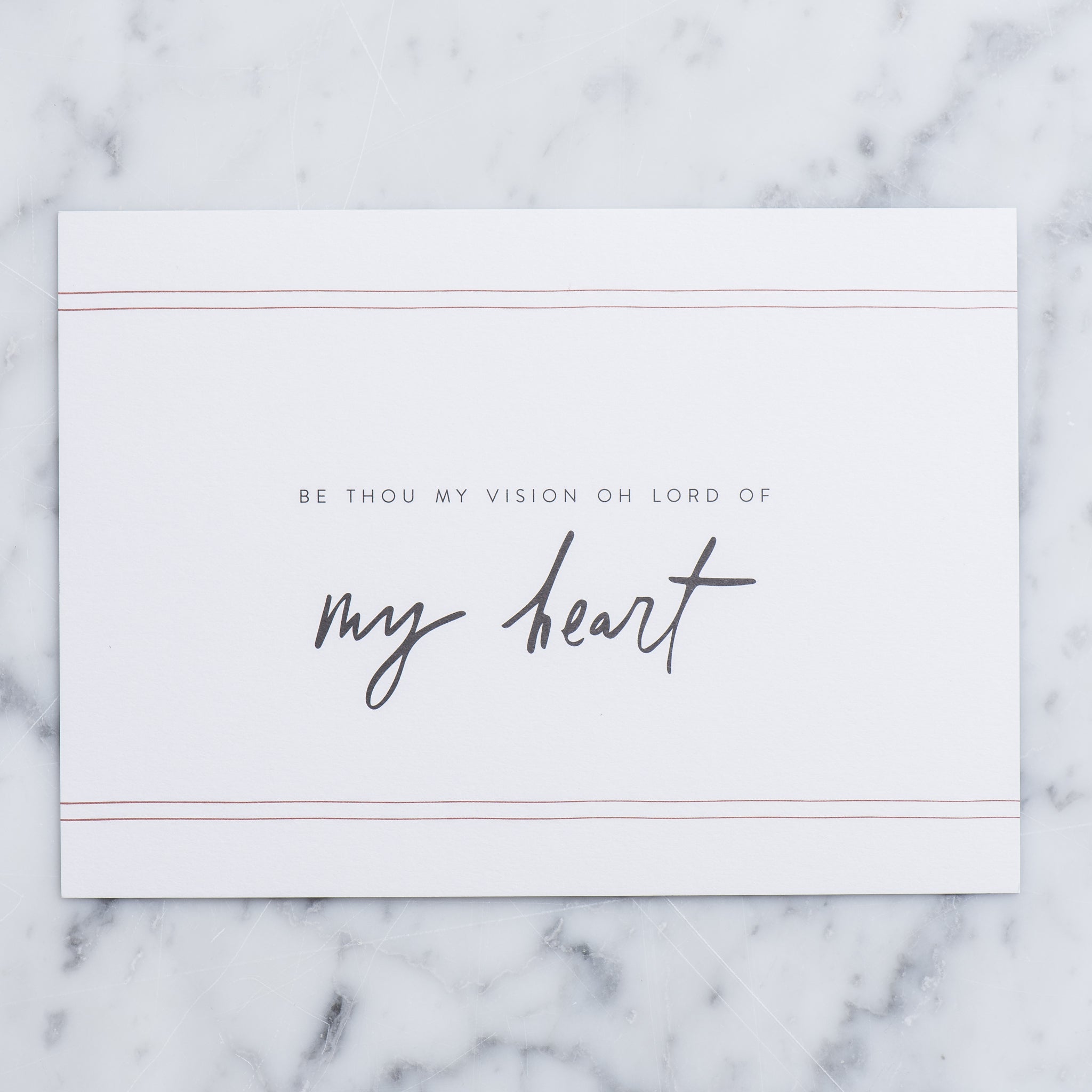 hymn card with lyrics from Be Thou My Vision