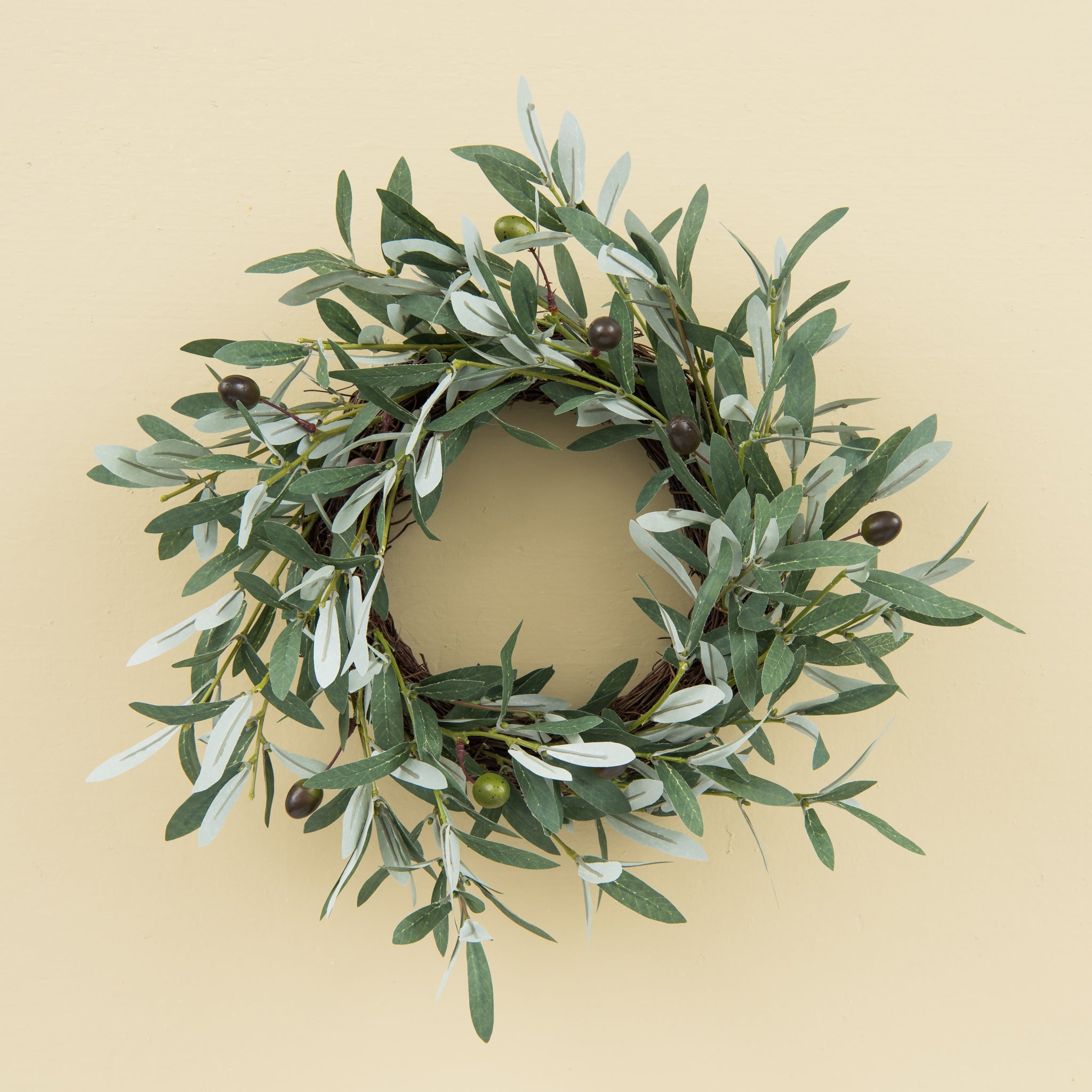 small faux olive wreath