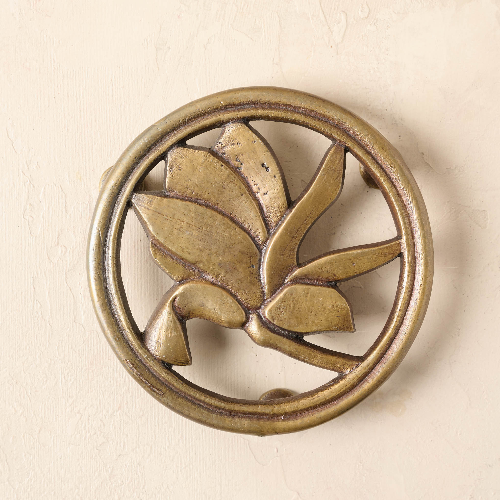 Magnoliass Antique Brass Trivet